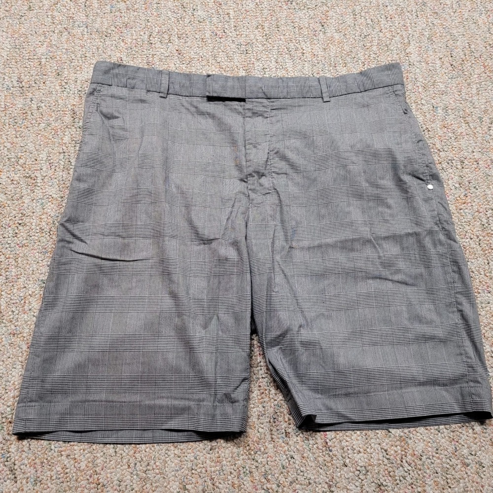 RLX Ralph Lauren Golf Shorts Mens 38 Gray Plaid Performance 9.5 Inseam
